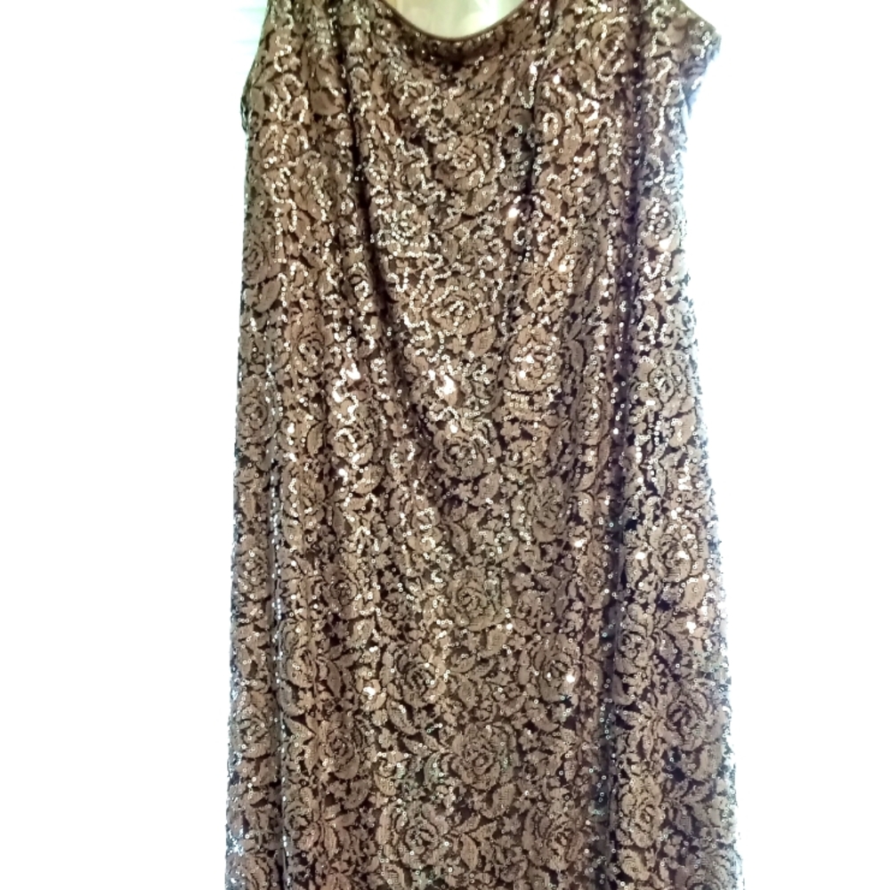 Sequined Nude Colored Formal Gown